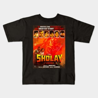 Sholay Red Gabbar Singh Kids T-Shirt